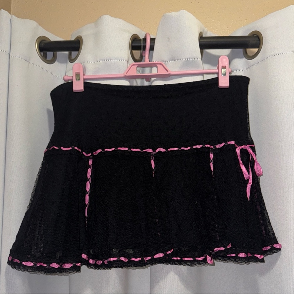 VTG Betsey Johnson Dot Net Skirt
